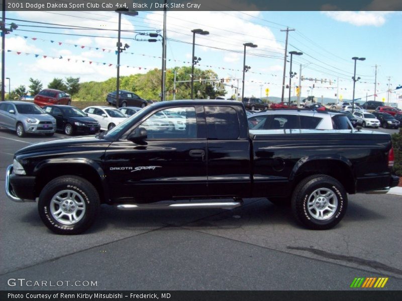 Black / Dark Slate Gray 2001 Dodge Dakota Sport Club Cab 4x4