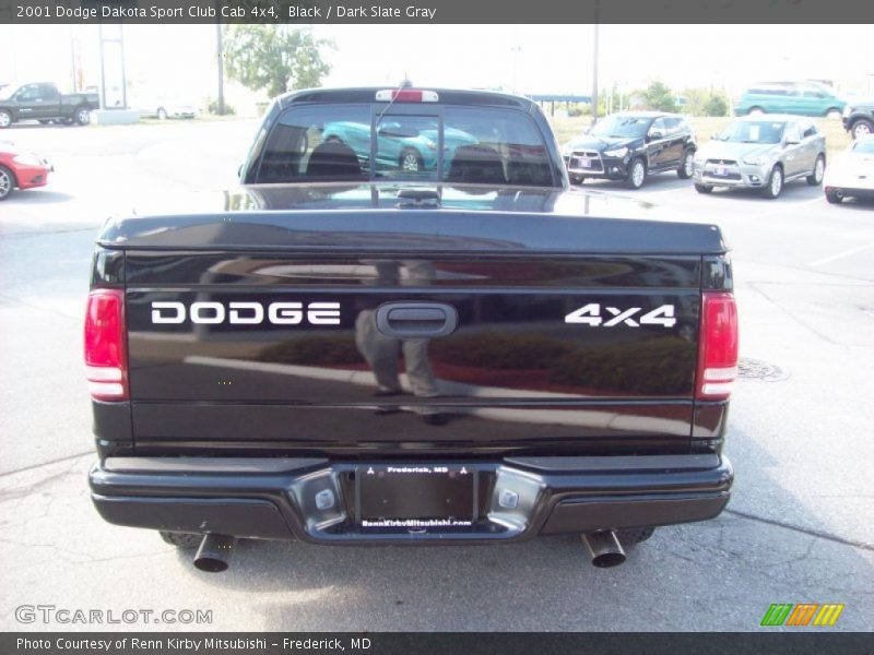 Black / Dark Slate Gray 2001 Dodge Dakota Sport Club Cab 4x4