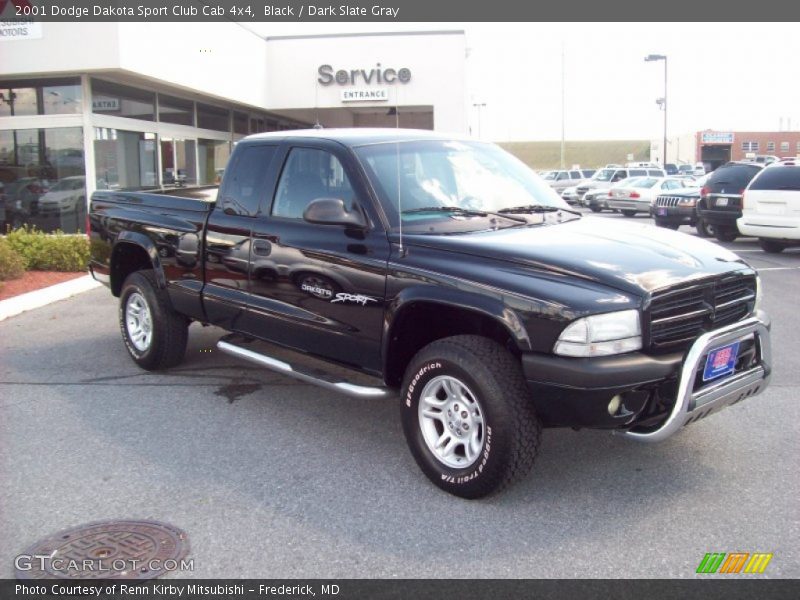 Black / Dark Slate Gray 2001 Dodge Dakota Sport Club Cab 4x4