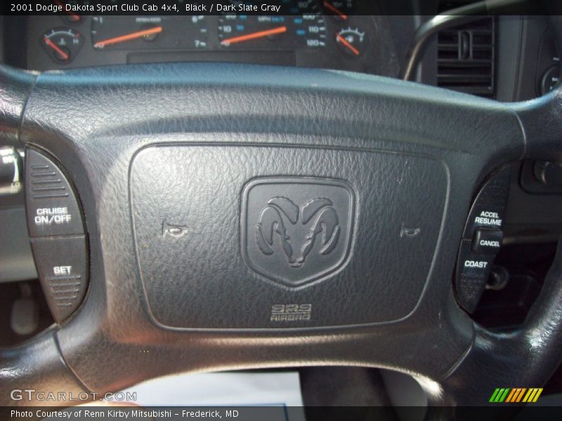 Black / Dark Slate Gray 2001 Dodge Dakota Sport Club Cab 4x4
