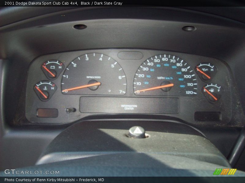Black / Dark Slate Gray 2001 Dodge Dakota Sport Club Cab 4x4