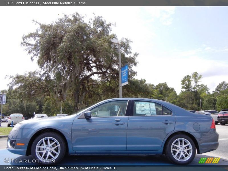 Steel Blue Metallic / Camel 2012 Ford Fusion SEL