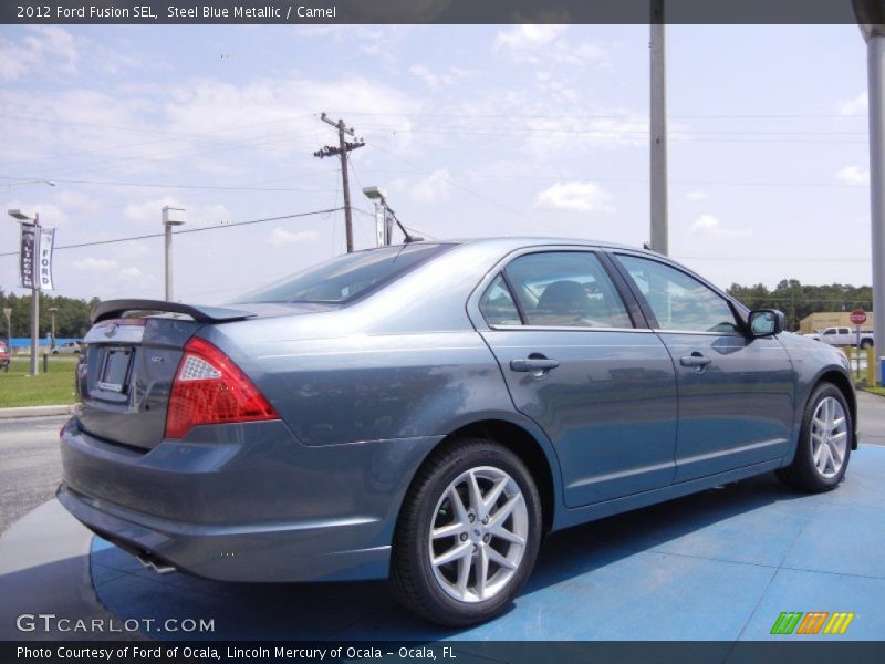 Steel Blue Metallic / Camel 2012 Ford Fusion SEL