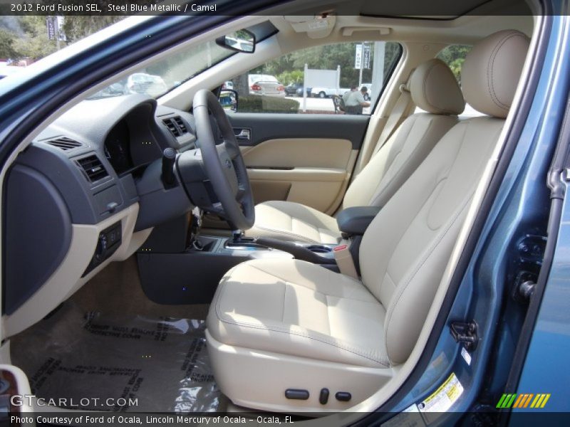 Steel Blue Metallic / Camel 2012 Ford Fusion SEL