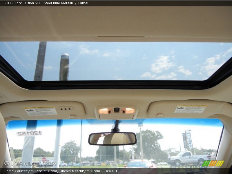 Steel Blue Metallic / Camel 2012 Ford Fusion SEL