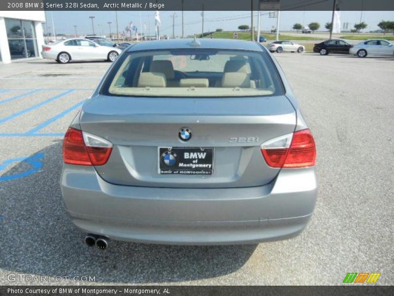 Arctic Metallic / Beige 2008 BMW 3 Series 328i Sedan