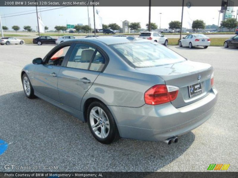 Arctic Metallic / Beige 2008 BMW 3 Series 328i Sedan