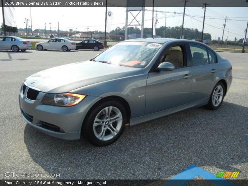 Arctic Metallic / Beige 2008 BMW 3 Series 328i Sedan