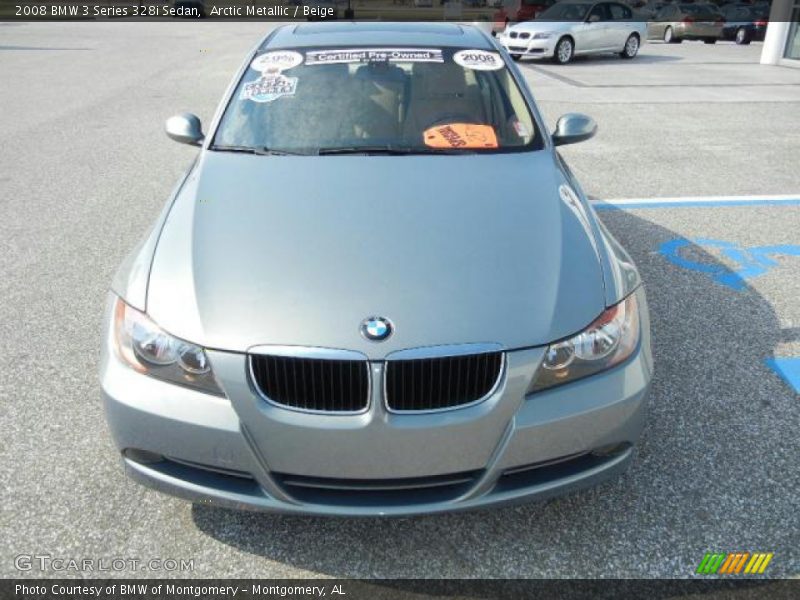 Arctic Metallic / Beige 2008 BMW 3 Series 328i Sedan