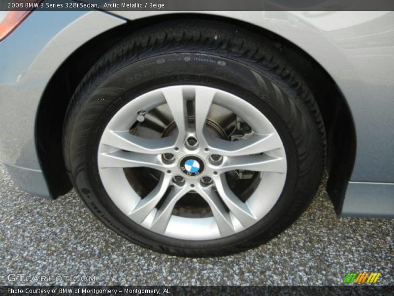 Arctic Metallic / Beige 2008 BMW 3 Series 328i Sedan