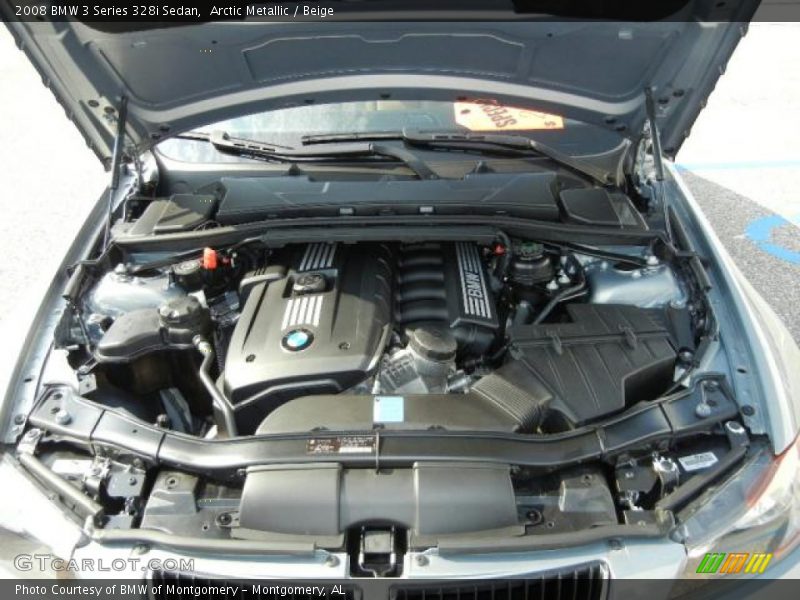 Arctic Metallic / Beige 2008 BMW 3 Series 328i Sedan