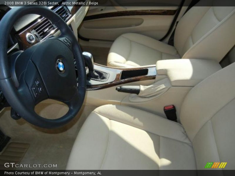 Arctic Metallic / Beige 2008 BMW 3 Series 328i Sedan