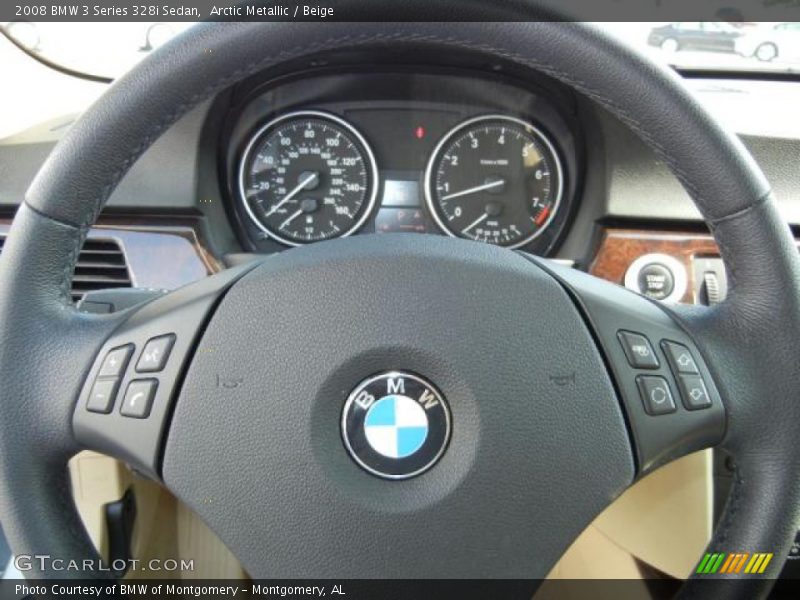 Arctic Metallic / Beige 2008 BMW 3 Series 328i Sedan