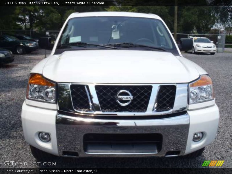 Blizzard White / Charcoal 2011 Nissan Titan SV Crew Cab