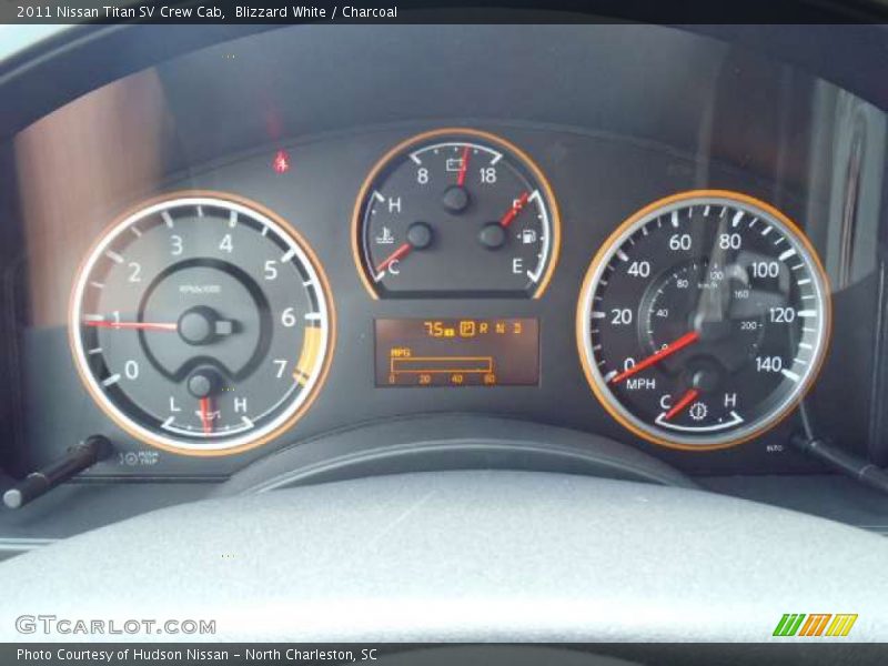 Blizzard White / Charcoal 2011 Nissan Titan SV Crew Cab
