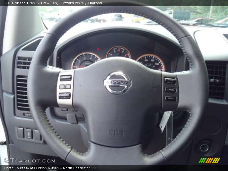Blizzard White / Charcoal 2011 Nissan Titan SV Crew Cab