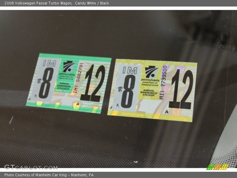 Candy White / Black 2008 Volkswagen Passat Turbo Wagon