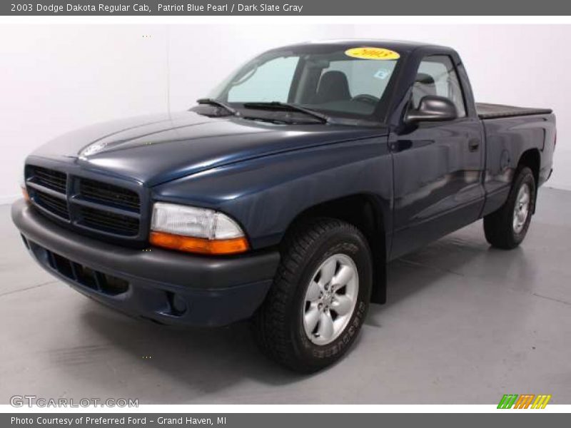 Patriot Blue Pearl / Dark Slate Gray 2003 Dodge Dakota Regular Cab