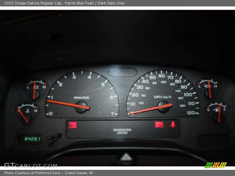  2003 Dakota Regular Cab Regular Cab Gauges