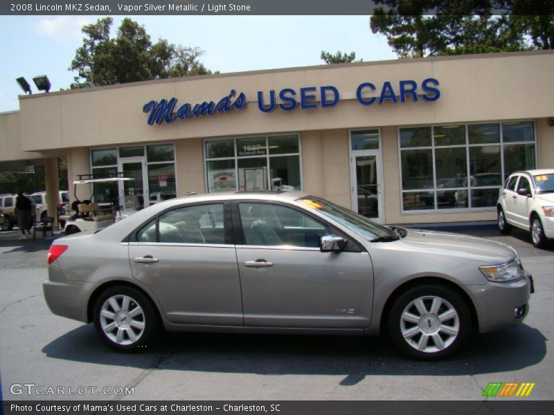 Vapor Silver Metallic / Light Stone 2008 Lincoln MKZ Sedan