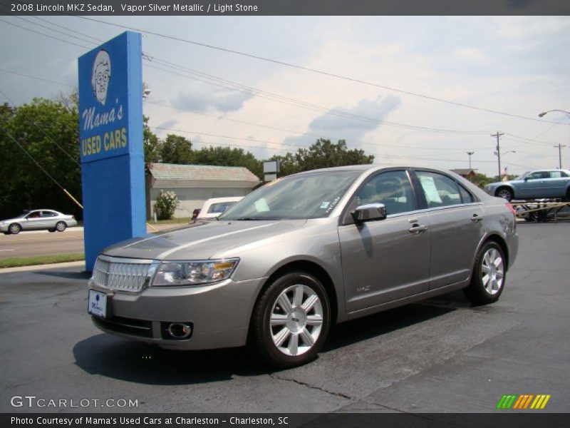Vapor Silver Metallic / Light Stone 2008 Lincoln MKZ Sedan