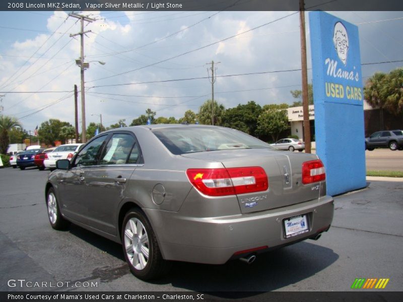 Vapor Silver Metallic / Light Stone 2008 Lincoln MKZ Sedan