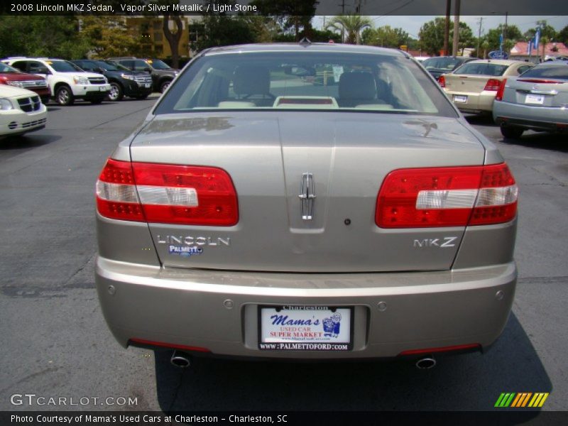 Vapor Silver Metallic / Light Stone 2008 Lincoln MKZ Sedan