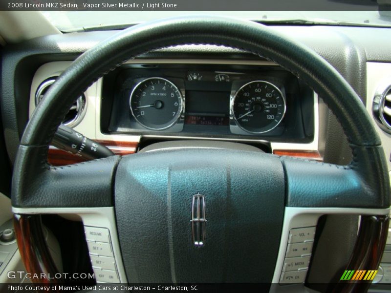 Vapor Silver Metallic / Light Stone 2008 Lincoln MKZ Sedan