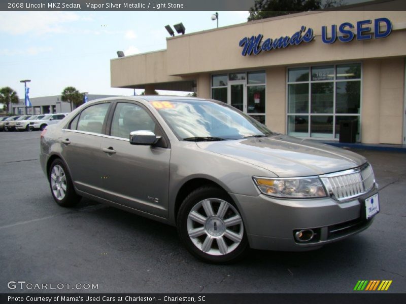 Vapor Silver Metallic / Light Stone 2008 Lincoln MKZ Sedan