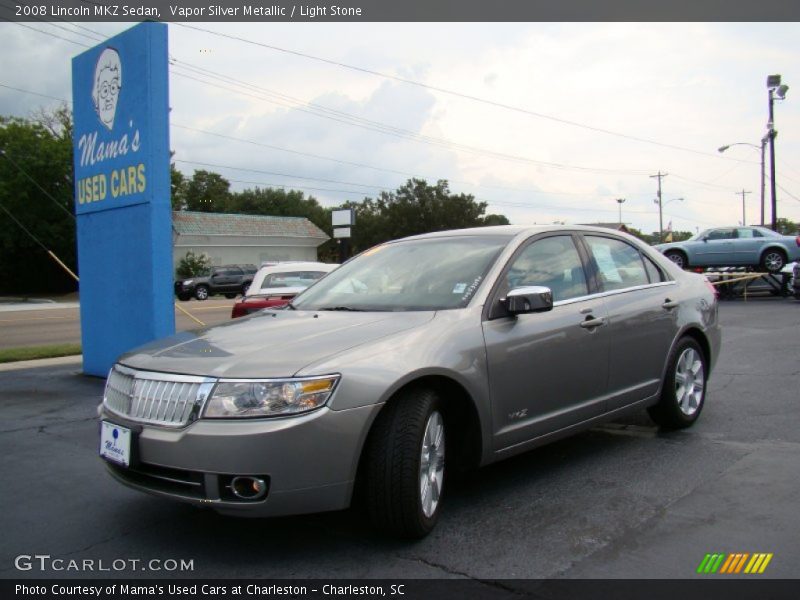 Vapor Silver Metallic / Light Stone 2008 Lincoln MKZ Sedan