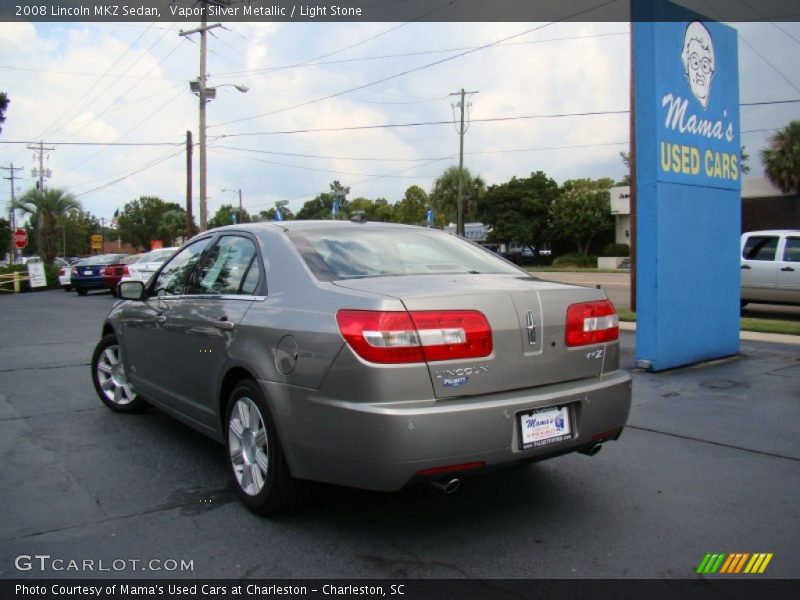 Vapor Silver Metallic / Light Stone 2008 Lincoln MKZ Sedan