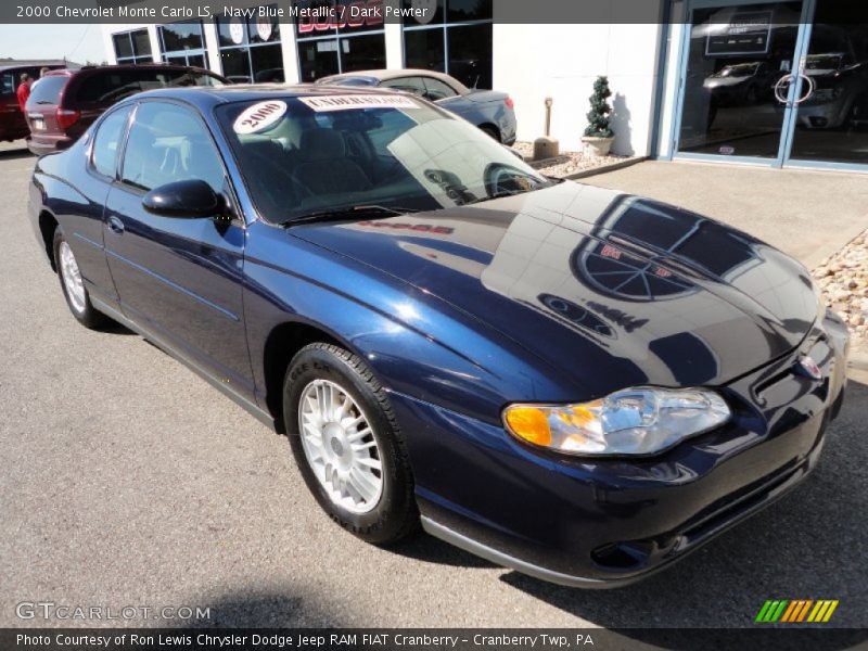 Navy Blue Metallic / Dark Pewter 2000 Chevrolet Monte Carlo LS