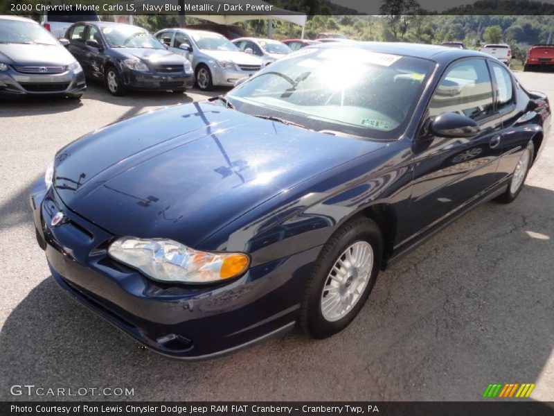 Navy Blue Metallic / Dark Pewter 2000 Chevrolet Monte Carlo LS