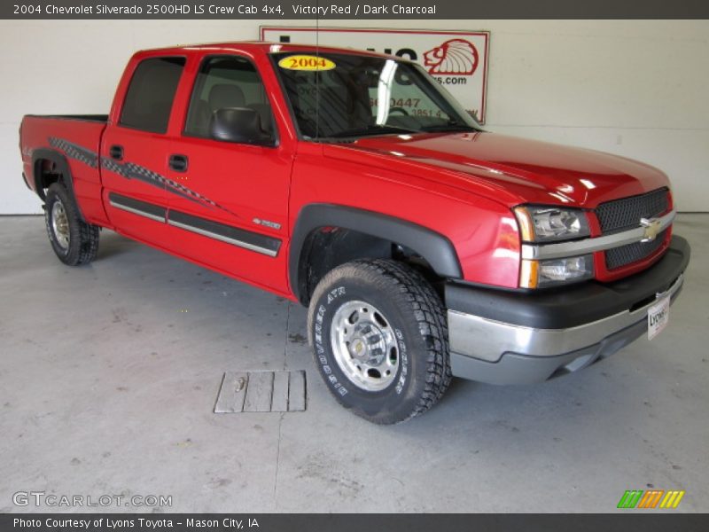 Victory Red / Dark Charcoal 2004 Chevrolet Silverado 2500HD LS Crew Cab 4x4