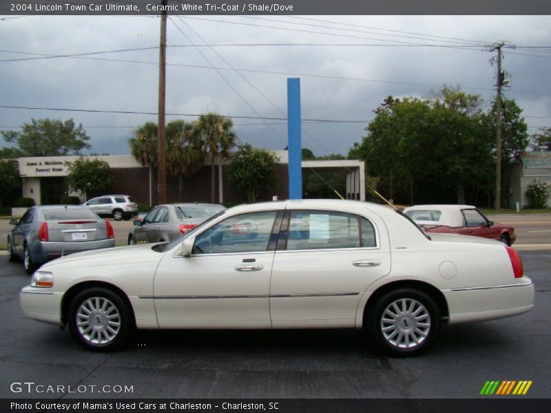 Ceramic White Tri-Coat / Shale/Dove 2004 Lincoln Town Car Ultimate