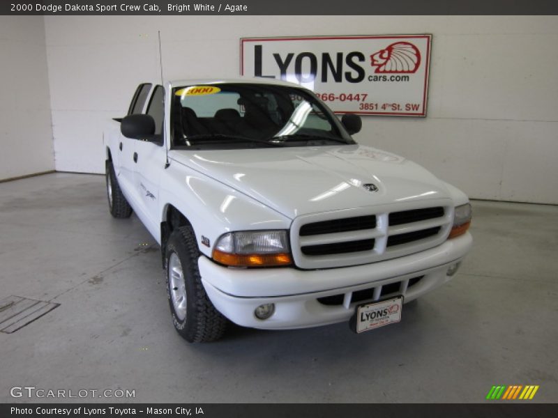 Bright White / Agate 2000 Dodge Dakota Sport Crew Cab