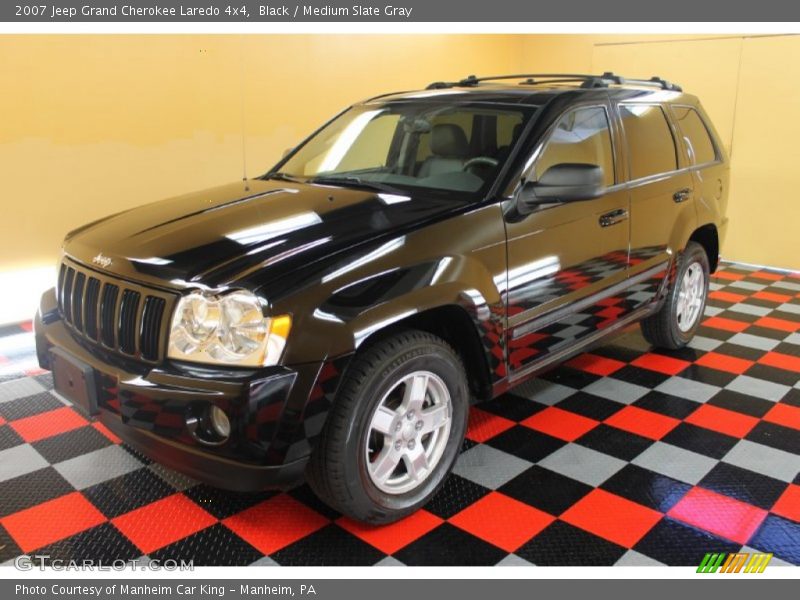 Black / Medium Slate Gray 2007 Jeep Grand Cherokee Laredo 4x4