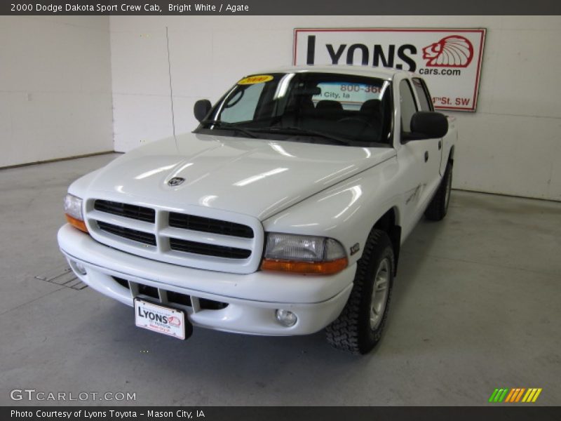 Bright White / Agate 2000 Dodge Dakota Sport Crew Cab