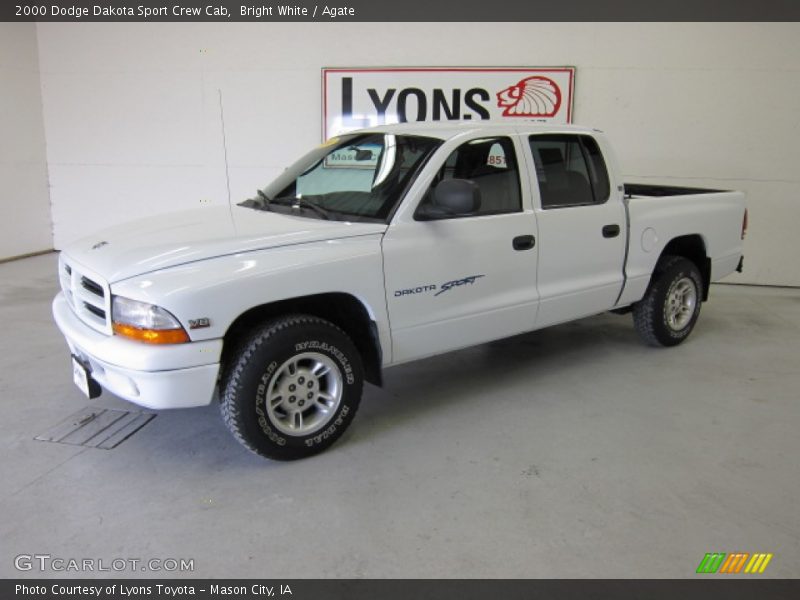Bright White / Agate 2000 Dodge Dakota Sport Crew Cab