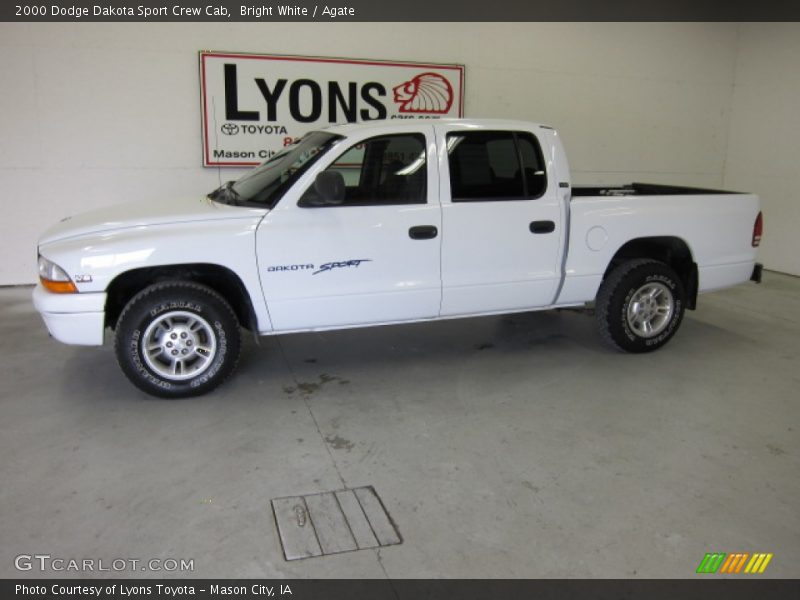 Bright White / Agate 2000 Dodge Dakota Sport Crew Cab