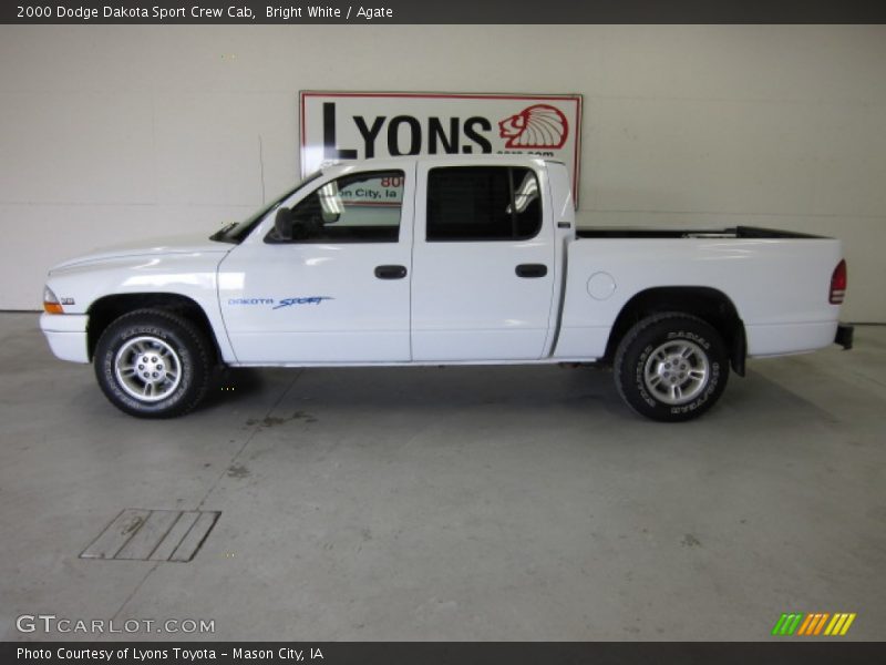 Bright White / Agate 2000 Dodge Dakota Sport Crew Cab