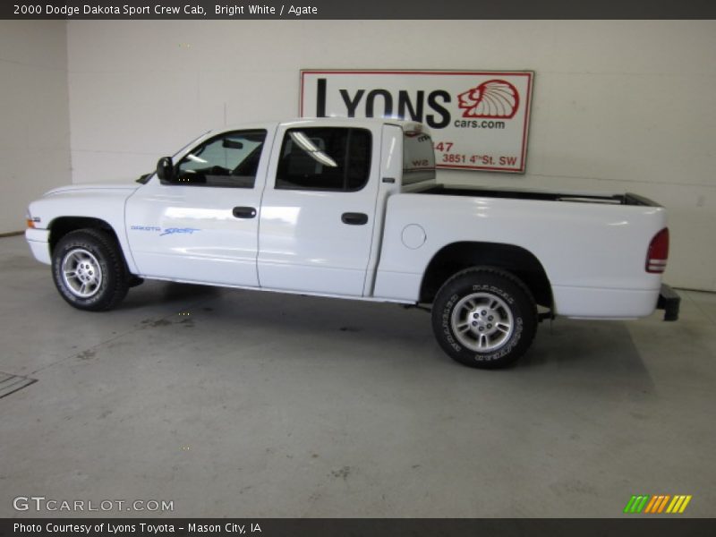 Bright White / Agate 2000 Dodge Dakota Sport Crew Cab