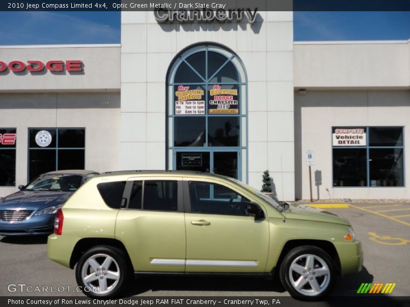 Optic Green Metallic / Dark Slate Gray 2010 Jeep Compass Limited 4x4