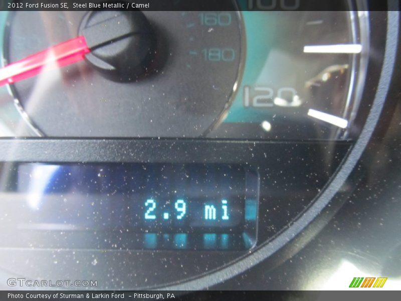 Steel Blue Metallic / Camel 2012 Ford Fusion SE