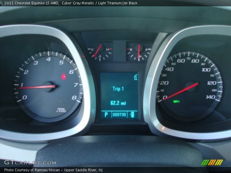 Cyber Gray Metallic / Light Titanium/Jet Black 2011 Chevrolet Equinox LS AWD