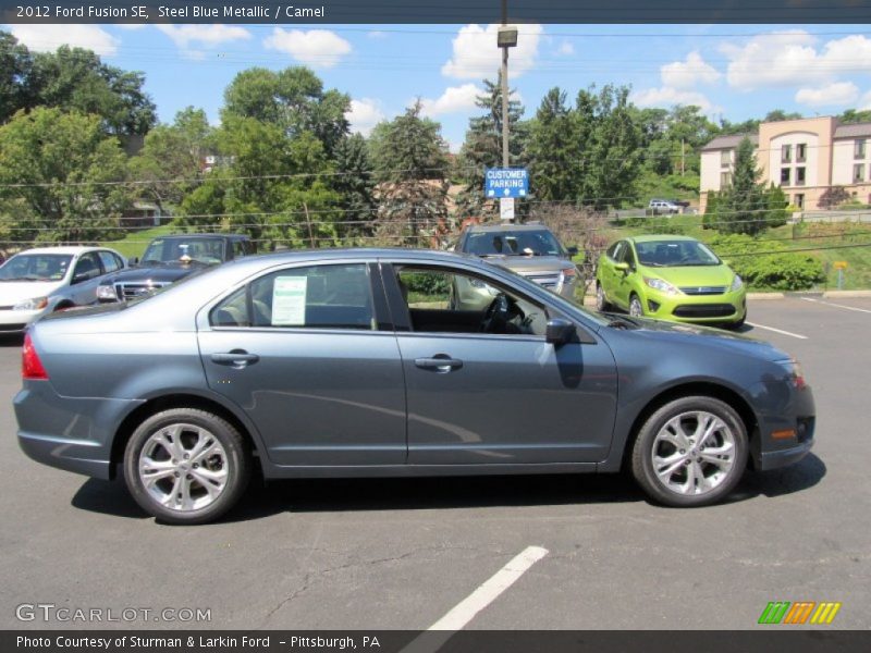 Steel Blue Metallic / Camel 2012 Ford Fusion SE