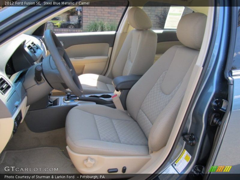 Steel Blue Metallic / Camel 2012 Ford Fusion SE