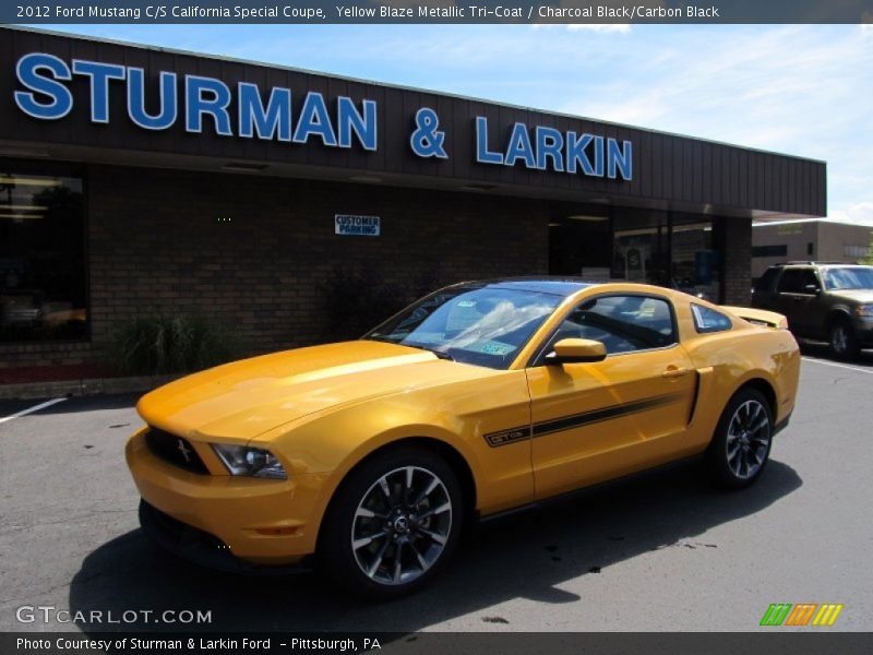 Yellow Blaze Metallic Tri-Coat / Charcoal Black/Carbon Black 2012 Ford Mustang C/S California Special Coupe