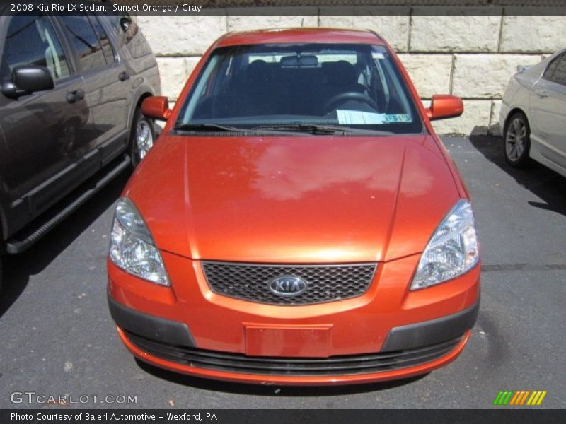 Sunset Orange / Gray 2008 Kia Rio LX Sedan