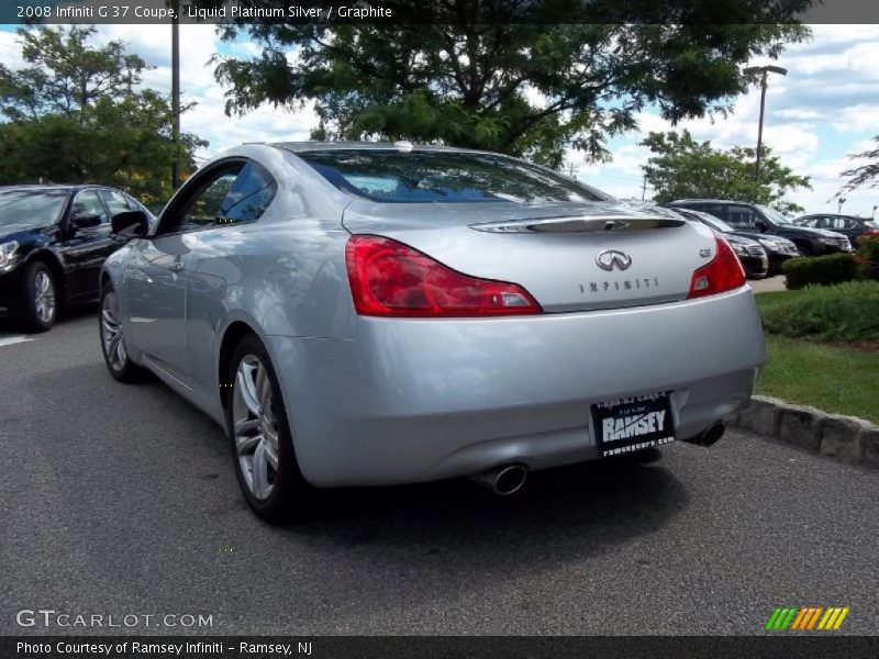 Liquid Platinum Silver / Graphite 2008 Infiniti G 37 Coupe